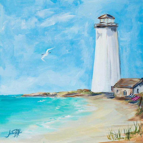 The Lighthouses III Black Modern Wood Framed Art Print by DeRice, Julie