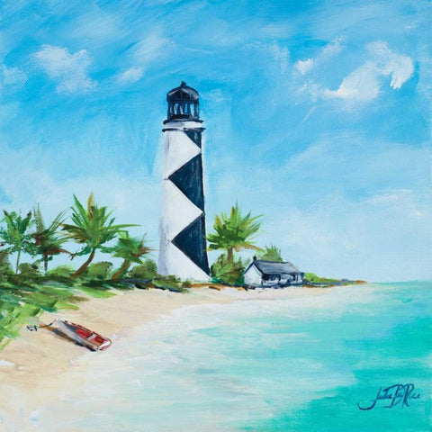 The Lighthouses IV Black Ornate Wood Framed Art Print with Double Matting by DeRice, Julie