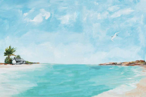 Island Home White Modern Wood Framed Art Print with Double Matting by DeRice, Julie