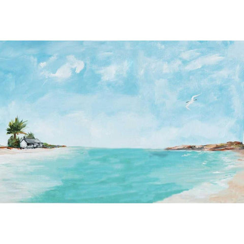 Island Home Black Modern Wood Framed Art Print with Double Matting by DeRice, Julie