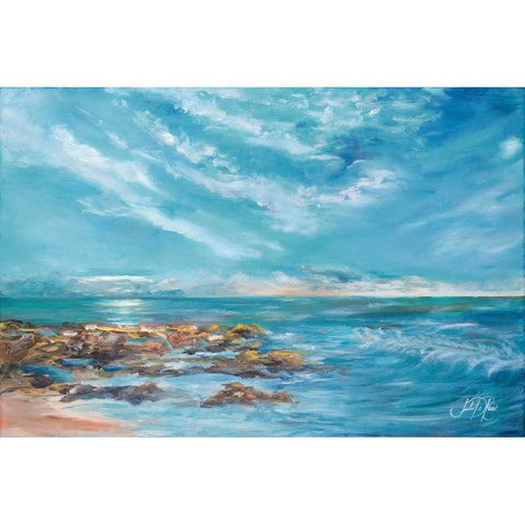 Into the Horizon II Gold Ornate Wood Framed Art Print with Double Matting by DeRice, Julie