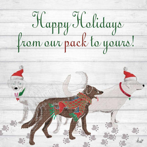 Wood Holiday Pack I White Modern Wood Framed Art Print by Metz, Andi
