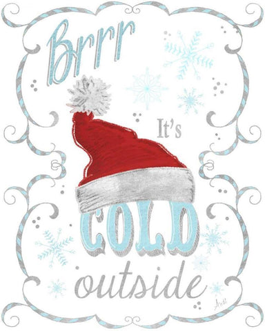 Snow Art I White Modern Wood Framed Art Print with Double Matting by Metz, Andi