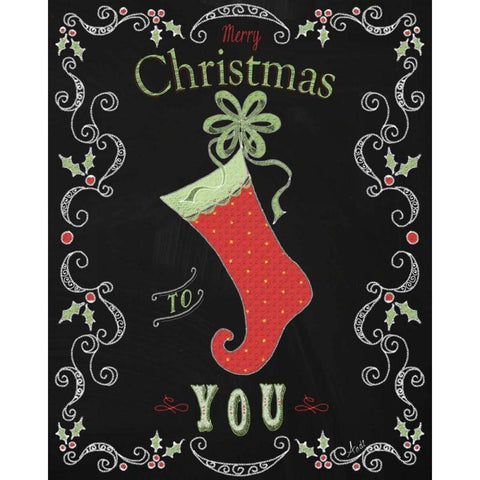 Snow Chalk Art III Black Modern Wood Framed Art Print by Metz, Andi