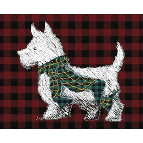 Holiday Walks Black Modern Wood Framed Art Print by Metz, Andi