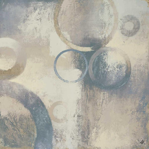 Muted Cobalt I Black Modern Wood Framed Art Print by Marcon, Michael