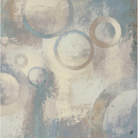 Muted Cobalt II Gold Ornate Wood Framed Art Print with Double Matting by Marcon, Michael