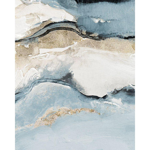 Blue Crystalline White Modern Wood Framed Art Print by Loreth, Lanie