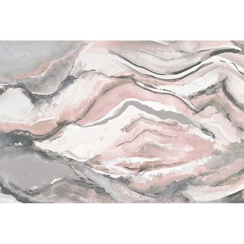 Pink Crystalline White Modern Wood Framed Art Print by Loreth, Lanie