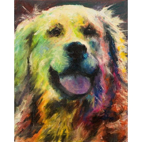 Happy Companion I White Modern Wood Framed Art Print by Johnson, Walt