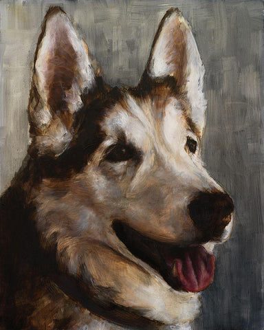 Best Friend I White Modern Wood Framed Art Print with Double Matting by Johnson, Walt