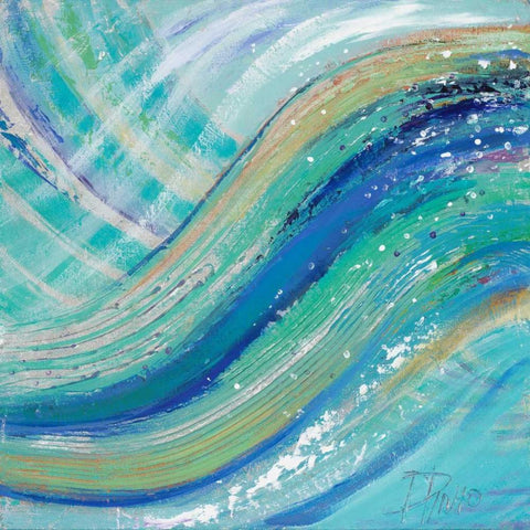 Mar Azul II Black Modern Wood Framed Art Print by Pinto, Patricia