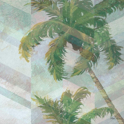 Go With Coastal Color II White Modern Wood Framed Art Print with Double Matting by Marcon, Michael