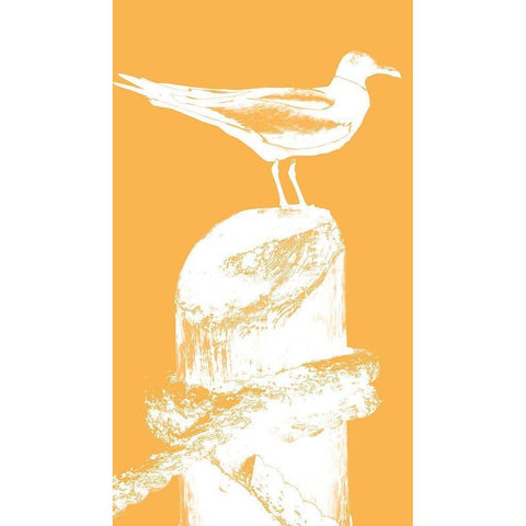 Perching Seabird III Gold Ornate Wood Framed Art Print with Double Matting by Bryant, Susan