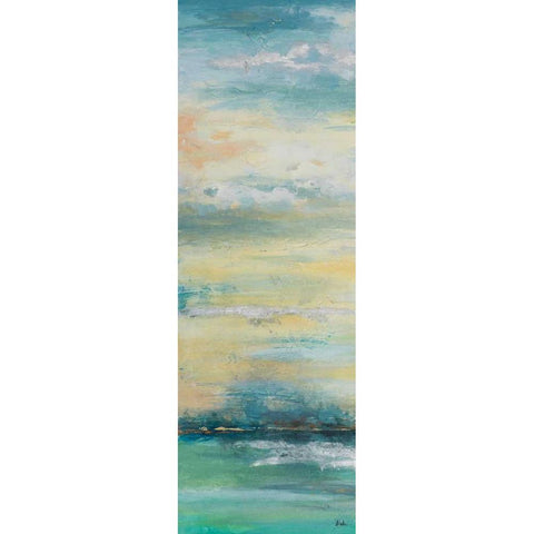 Misty Morning Panel I Gold Ornate Wood Framed Art Print with Double Matting by Pinto, Patricia