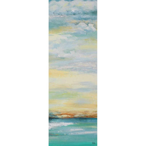 Misty Morning Panel II White Modern Wood Framed Art Print by Pinto, Patricia