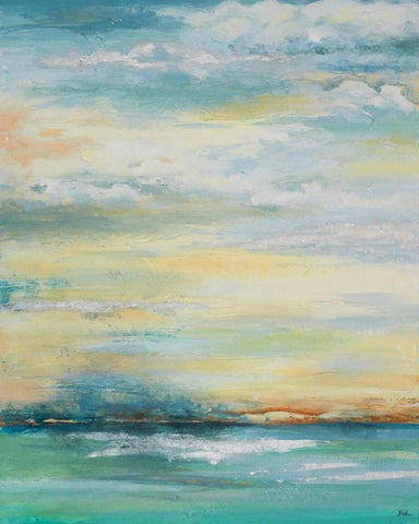 Misty Morning Black Ornate Wood Framed Art Print with Double Matting by Pinto, Patricia