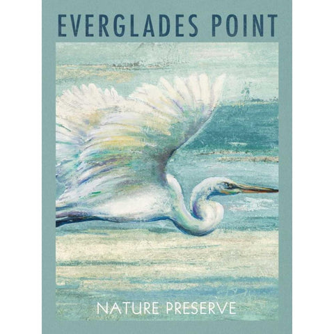 Everglades Poster I White Modern Wood Framed Art Print by Pinto, Patricia