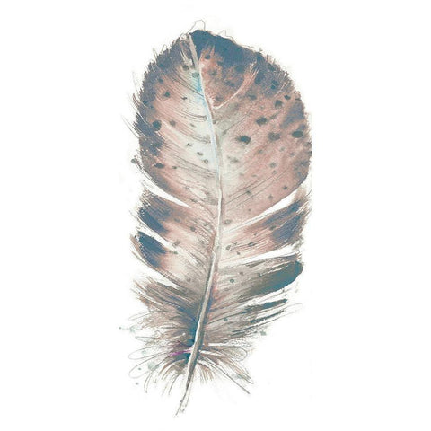 Pastel Feather I Gold Ornate Wood Framed Art Print with Double Matting by Pinto, Patricia