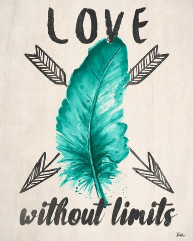 Teal Fearless Limits II White Modern Wood Framed Art Print with Double Matting by Pinto, Patricia