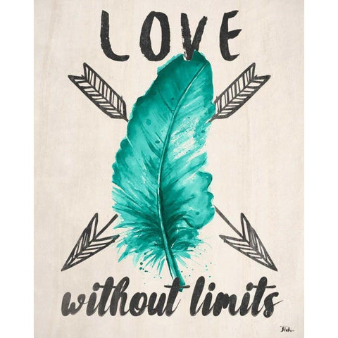 Teal Fearless Limits II Black Modern Wood Framed Art Print by Pinto, Patricia