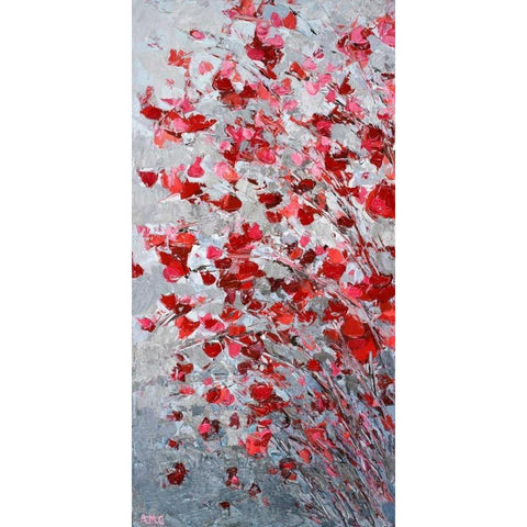 Sakura Tree I Black Modern Wood Framed Art Print with Double Matting by Coolick, Ann Marie