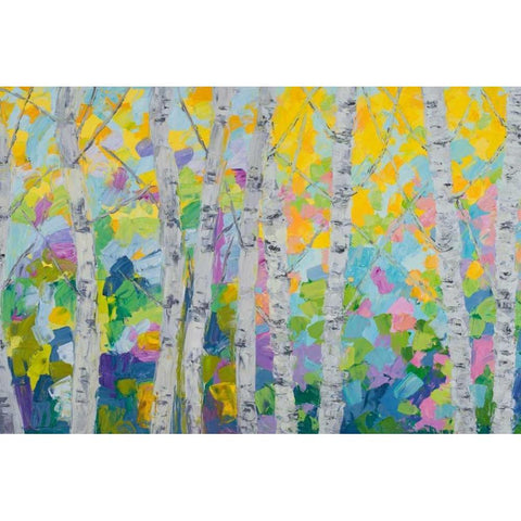 Dancing Birch Tree II Black Modern Wood Framed Art Print by Coolick, Ann Marie