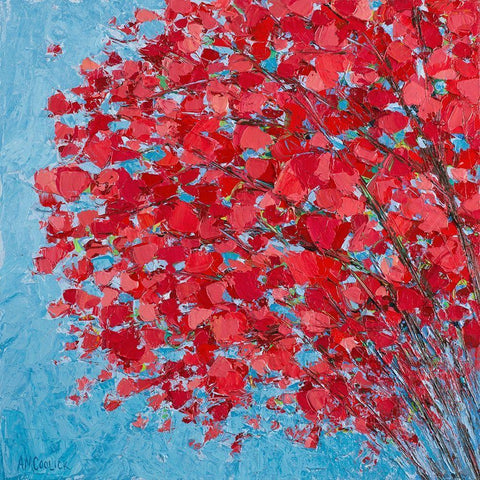Aurora Red Maple Black Modern Wood Framed Art Print by Coolick, Ann Marie