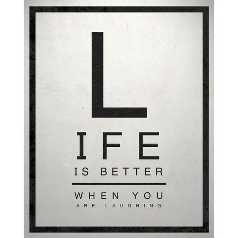 Inspirational Eye Chart II White Modern Wood Framed Art Print by SD Graphics Studio