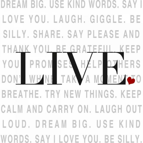 Love and Life II Black Modern Wood Framed Art Print by SD Graphics Studio