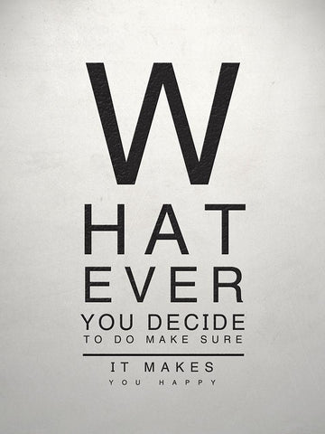 Inspirational Eye Chart III White Modern Wood Framed Art Print with Double Matting by SD Graphics Studio