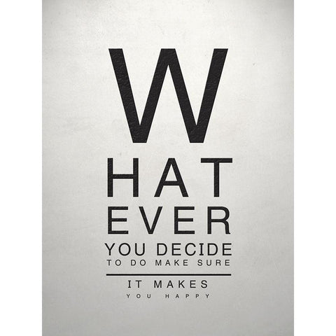 Inspirational Eye Chart III Black Modern Wood Framed Art Print by SD Graphics Studio