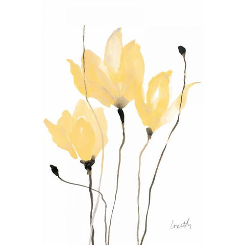 Yellow Sway Black Modern Wood Framed Art Print with Double Matting by Loreth, Lanie