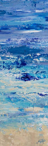 Oceans in Abstract Panel I White Modern Wood Framed Art Print with Double Matting by DeRice, Julie