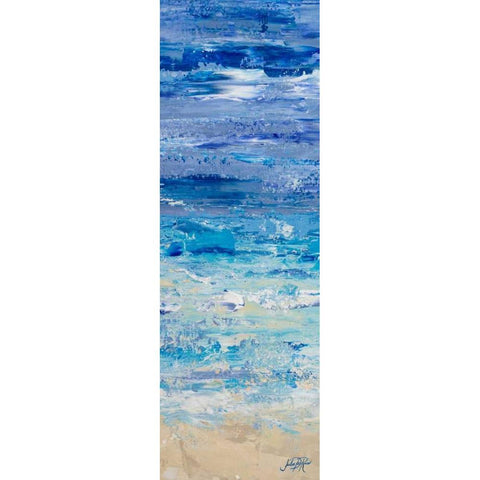 Oceans in Abstract Panel II Gold Ornate Wood Framed Art Print with Double Matting by DeRice, Julie