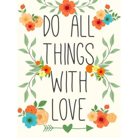 Heart and Love I White Modern Wood Framed Art Print by SD Graphics Studio