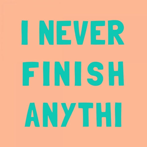 Never Grow I (peach) White Modern Wood Framed Art Print with Double Matting by SD Graphics Studio
