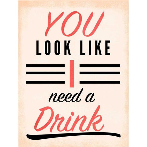 Need a Drink II Gold Ornate Wood Framed Art Print with Double Matting by SD Graphics Studio