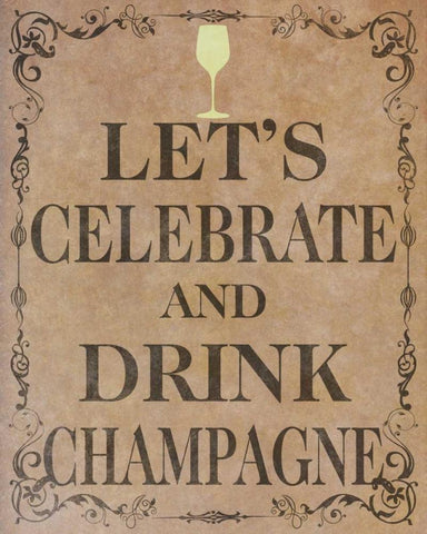 Celebrate and Cheer II Black Ornate Wood Framed Art Print with Double Matting by SD Graphics Studio
