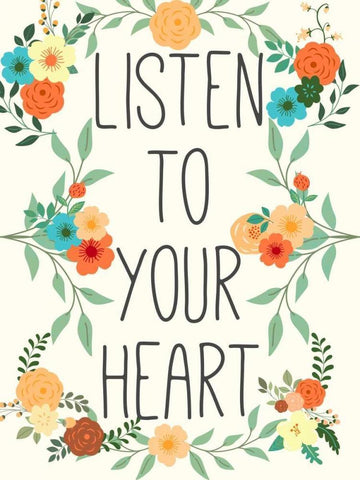 Heart and Love II White Modern Wood Framed Art Print with Double Matting by SD Graphics Studio