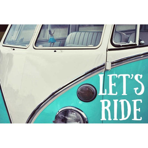 Lets Ride Black Modern Wood Framed Art Print by Peck, Gail