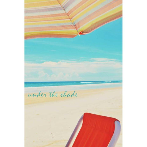 Under The Shade Black Modern Wood Framed Art Print with Double Matting by Peck, Gail