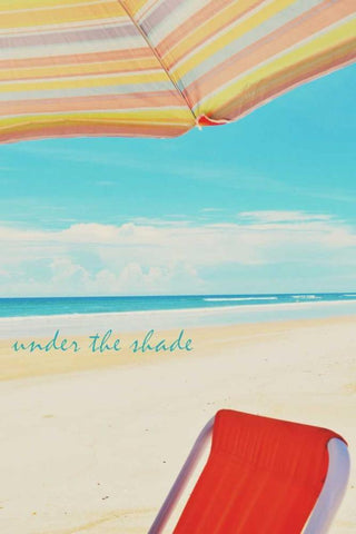 Under The Shade White Modern Wood Framed Art Print with Double Matting by Peck, Gail
