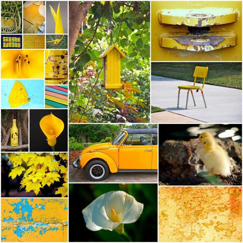 Hello Sunshine Collage White Modern Wood Framed Art Print by Peck, Gail