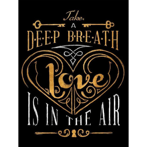 Love is in the Air Black Modern Wood Framed Art Print by SD Graphics Studio