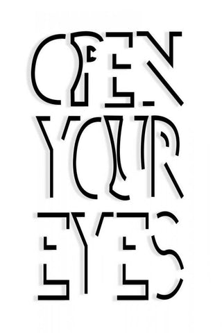 Open Your Eyes Black Ornate Wood Framed Art Print with Double Matting by SD Graphics Studio