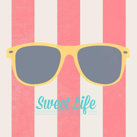 Sweet Life Black Modern Wood Framed Art Print by SD Graphics Studio