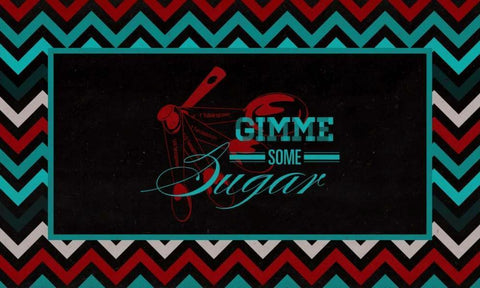 Gimme Some Sugar White Modern Wood Framed Art Print with Double Matting by Studio, Sd Graphics