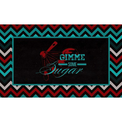Gimme Some Sugar Black Modern Wood Framed Art Print with Double Matting by Studio, Sd Graphics