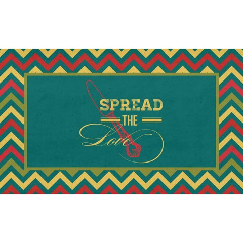 Spread the Love Black Modern Wood Framed Art Print with Double Matting by Studio, Sd Graphics